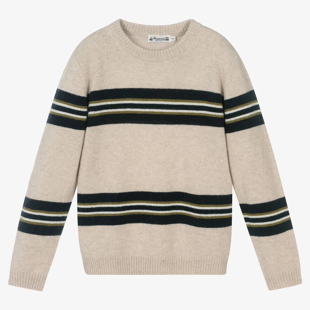 Bonpoint-Teen Ivory Stripe Jumper | Childrensalon Outlet