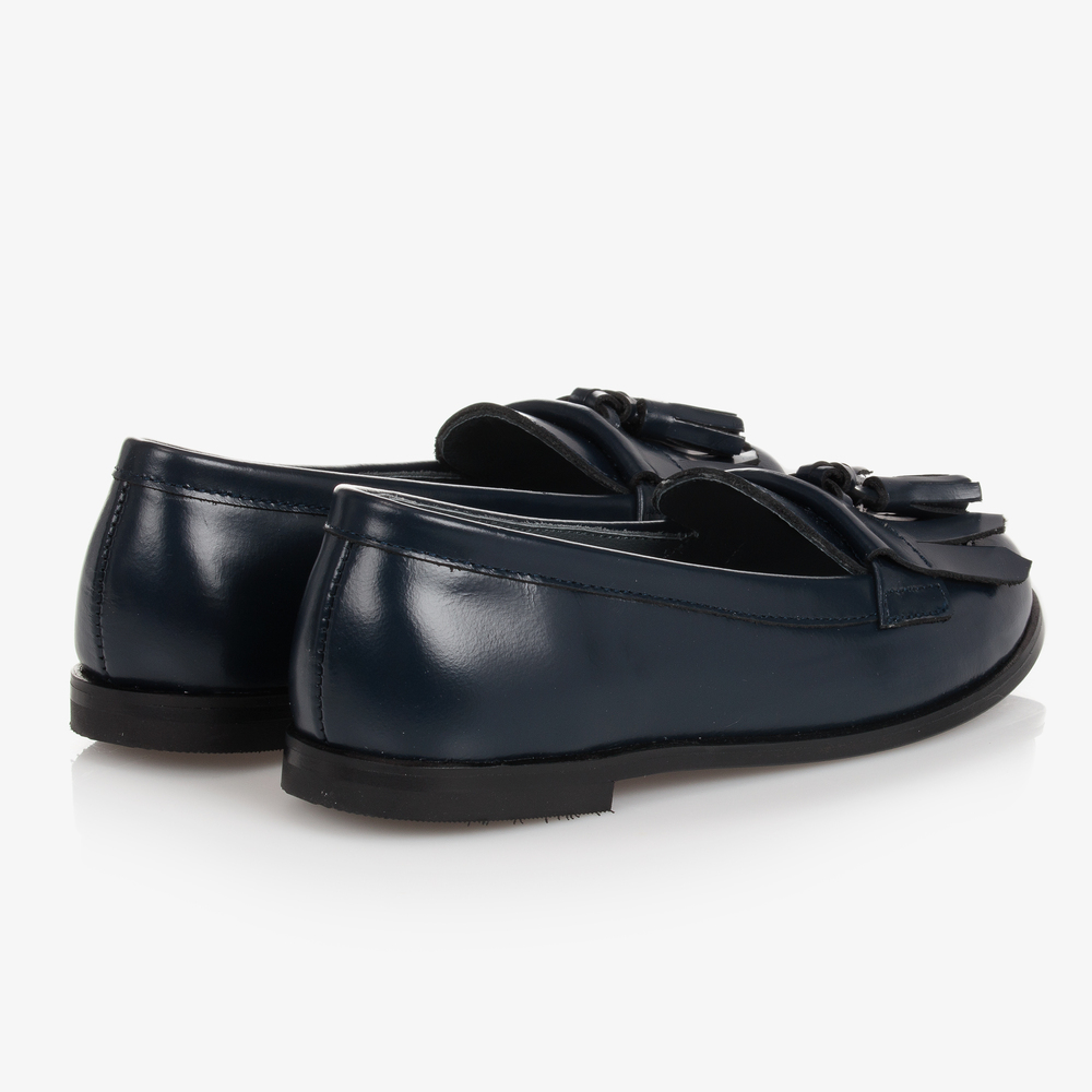 Bonpoint-Teen Navy Blue Moccasin  | Childrensalon Outlet
