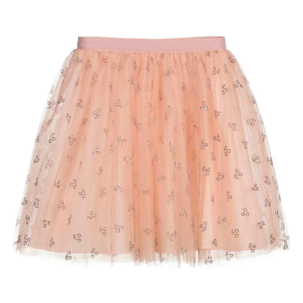 Bonpoint - Teen Pink Tulle Logo Skirt | Childrensalon
