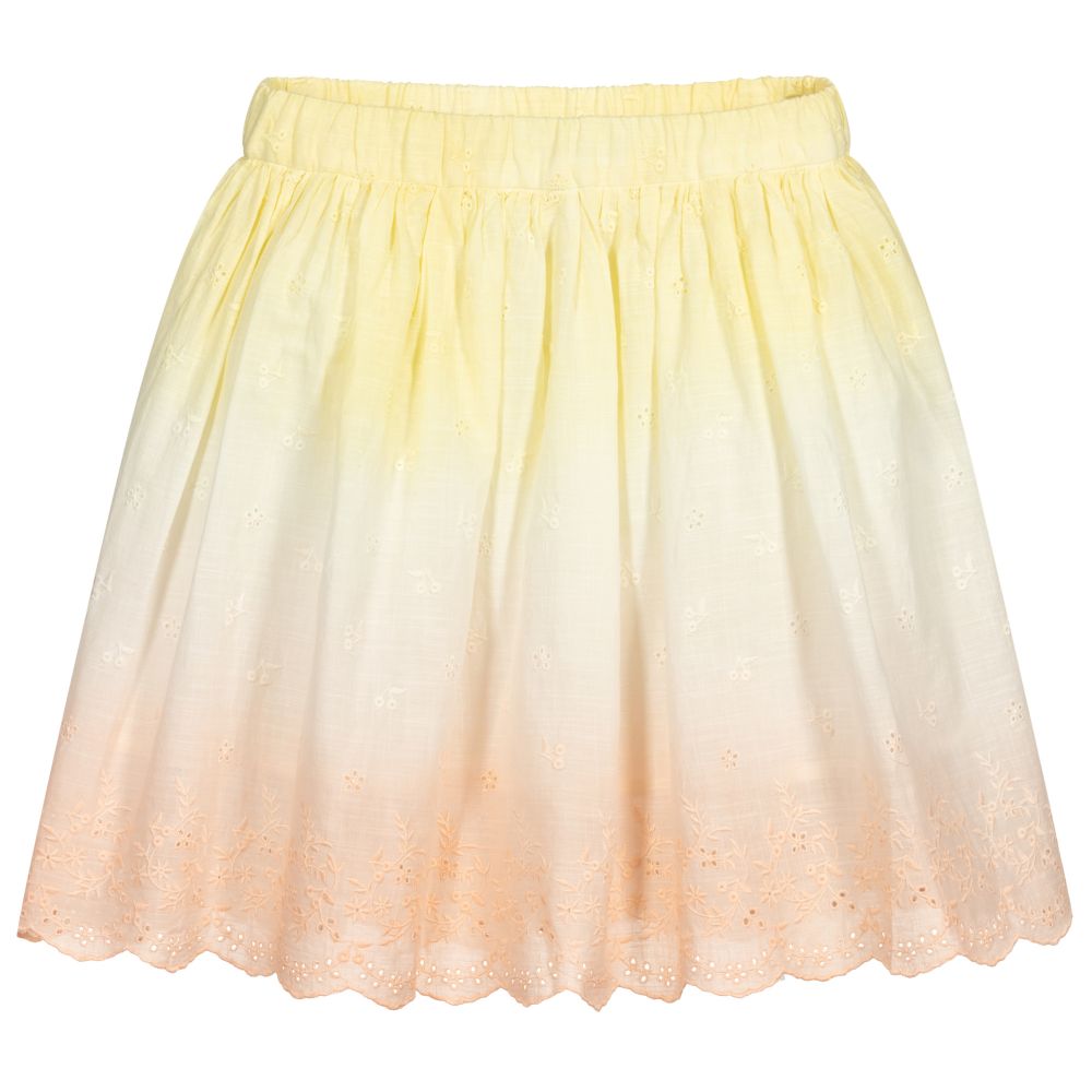 Bonpoint - Желтая юбка с эффектом дип-дай для подростков | Childrensalon