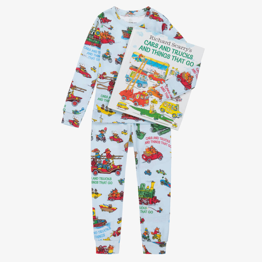 Books to Bed-Boys Cars & Trucks Pyjamas & Book Gift Set | Childrensalon Outlet