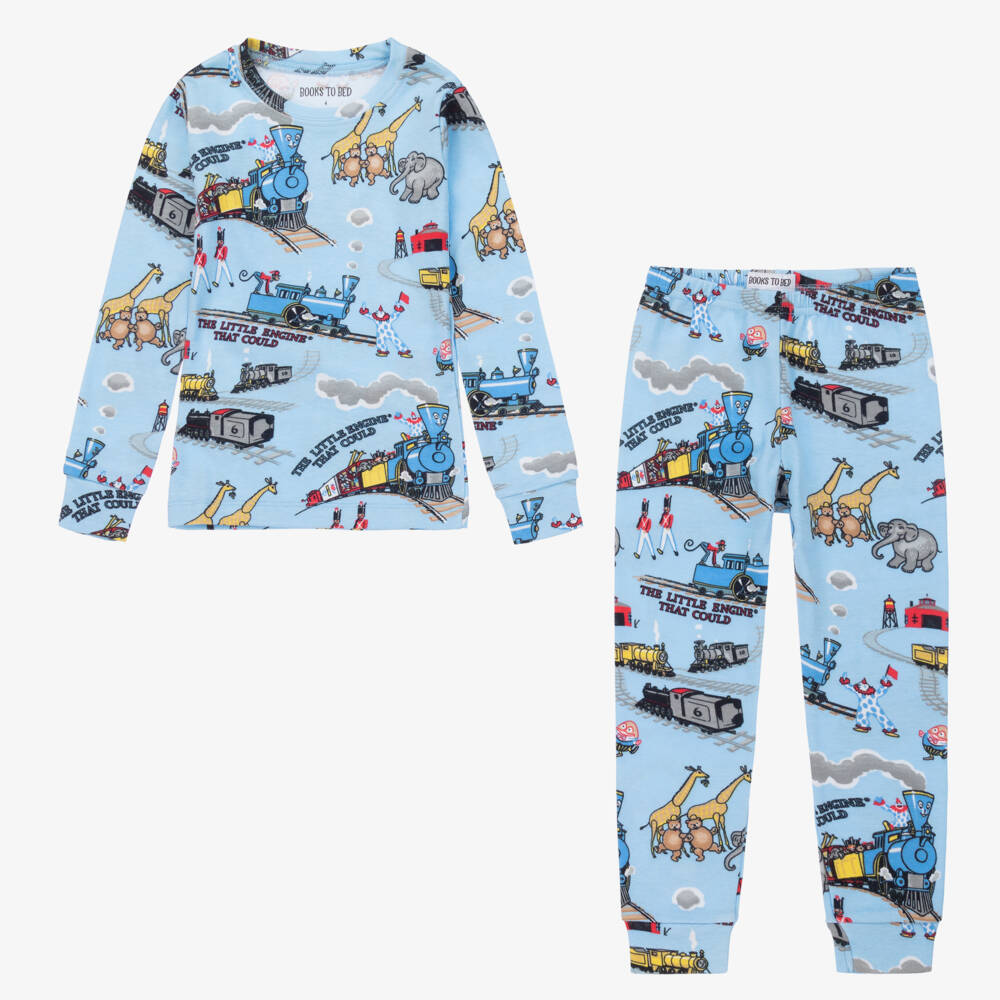 Books to Bed-Boys Little Engine Pyjamas & Book Gift Set | Childrensalon Outlet