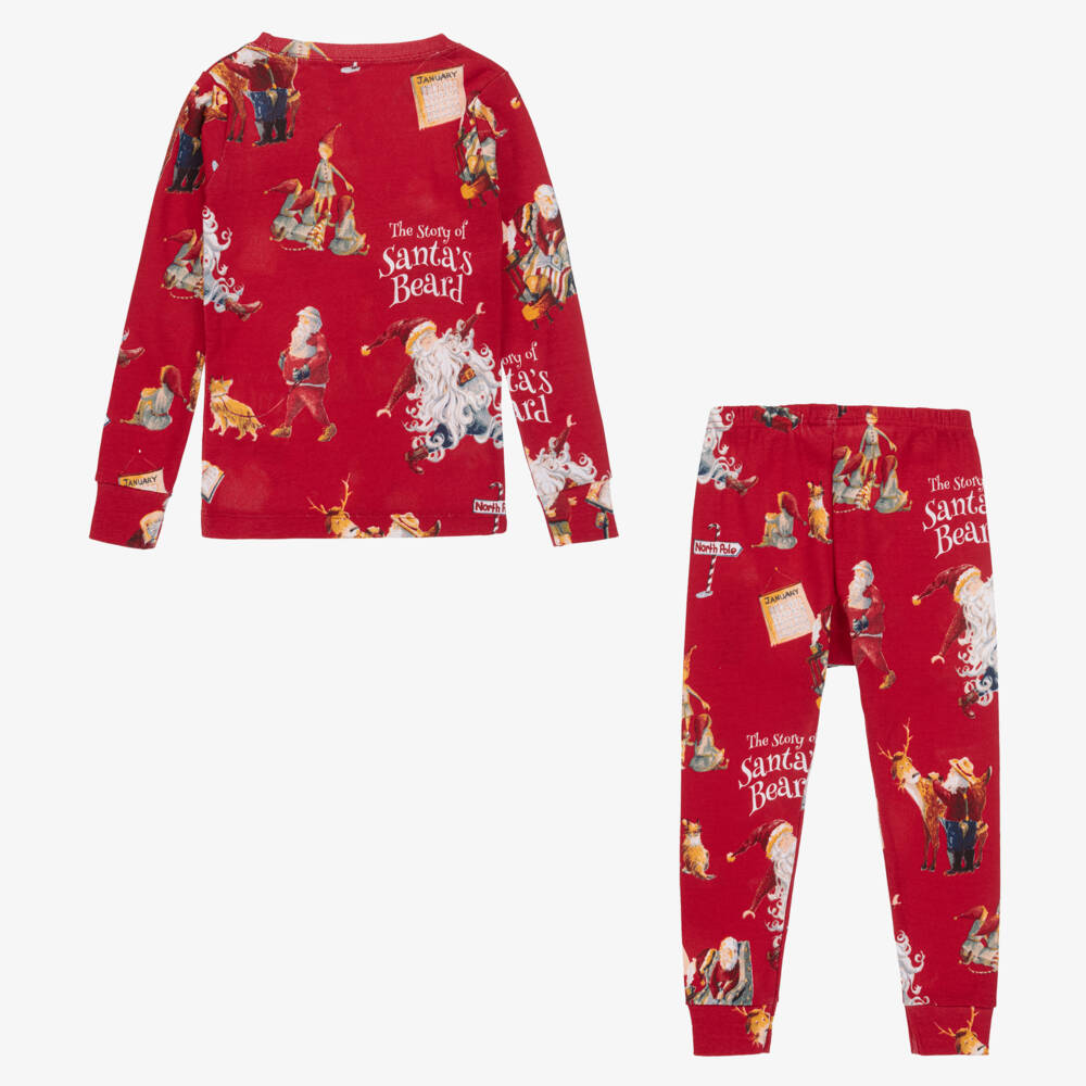 Books to Bed-طقم بيجاما حكاية سانتا الأحمر الاحتفالي | Childrensalon Outlet