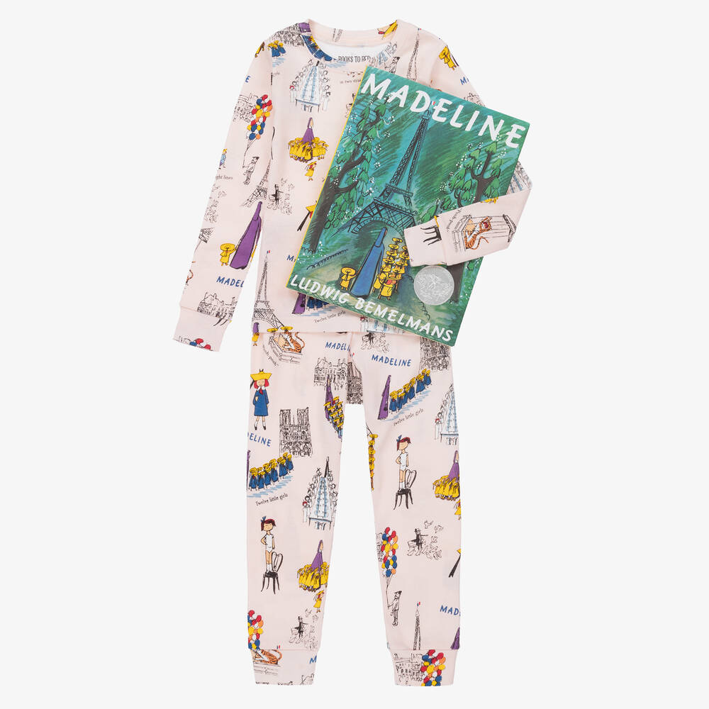Books to Bed-Girls Pink Madeline Pyjamas & Book Gift Set | Childrensalon Outlet