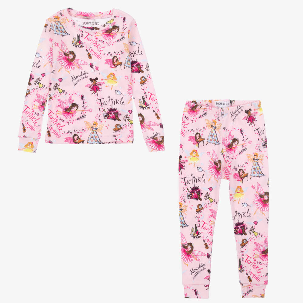 Books to Bed-Girls Pink Twinkle Pyjamas & Book Set | Childrensalon Outlet