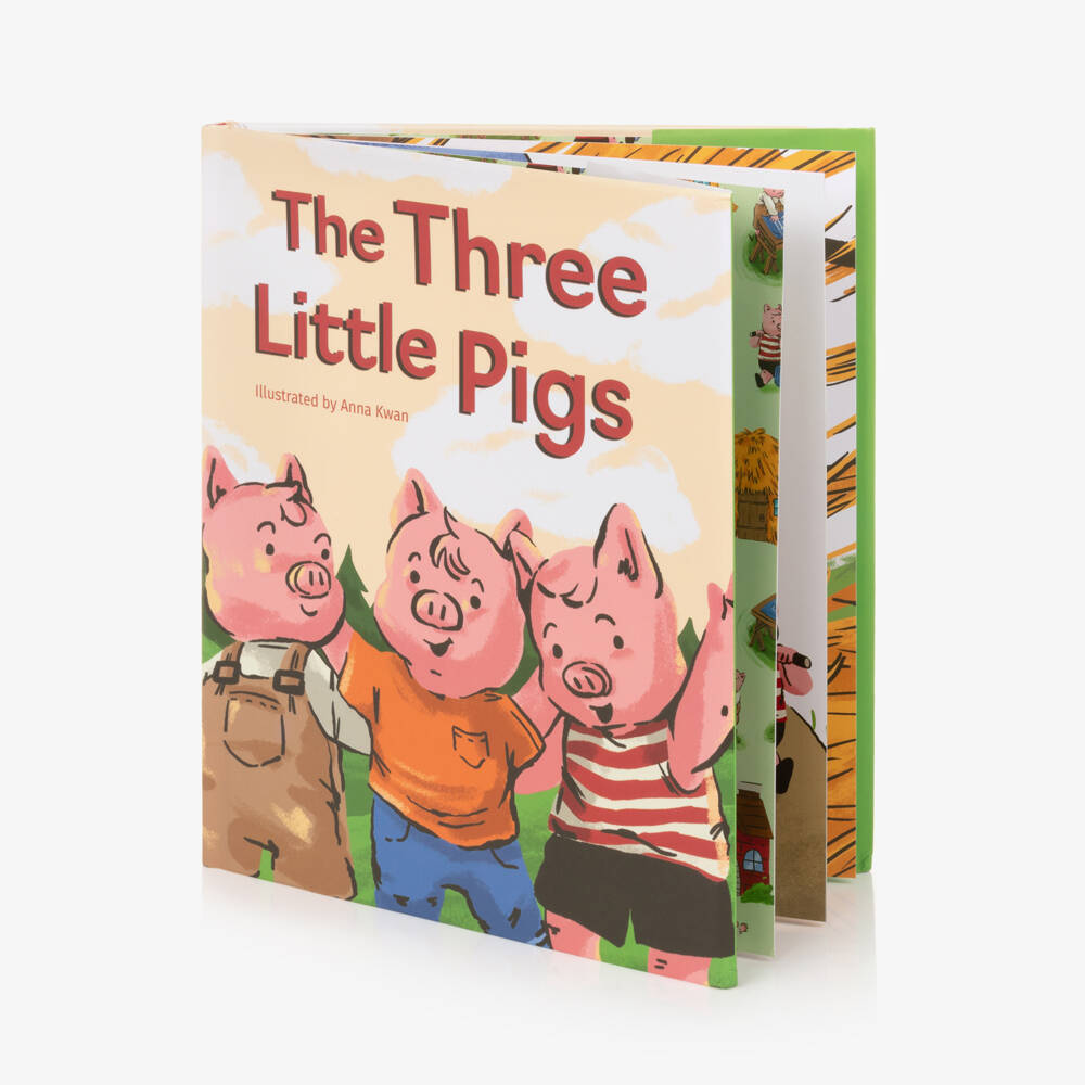 Books to Bed-Green Three Little Pigs Cotton Pyjamas & Book Set | Childrensalon Outlet