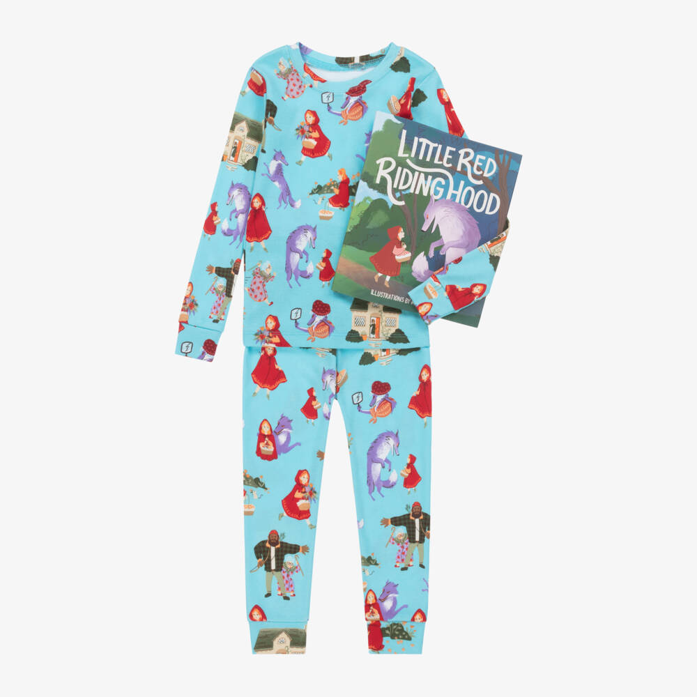 Books to Bed-Little Red Riding Hood Cotton Pyjamas & Book Set | Childrensalon Outlet