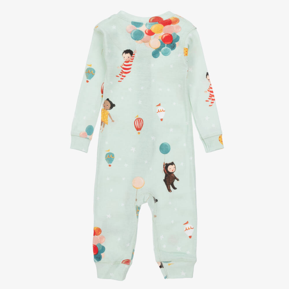 Books to Bed-Mint Green Cotton Babysuit & Book Set | Childrensalon Outlet