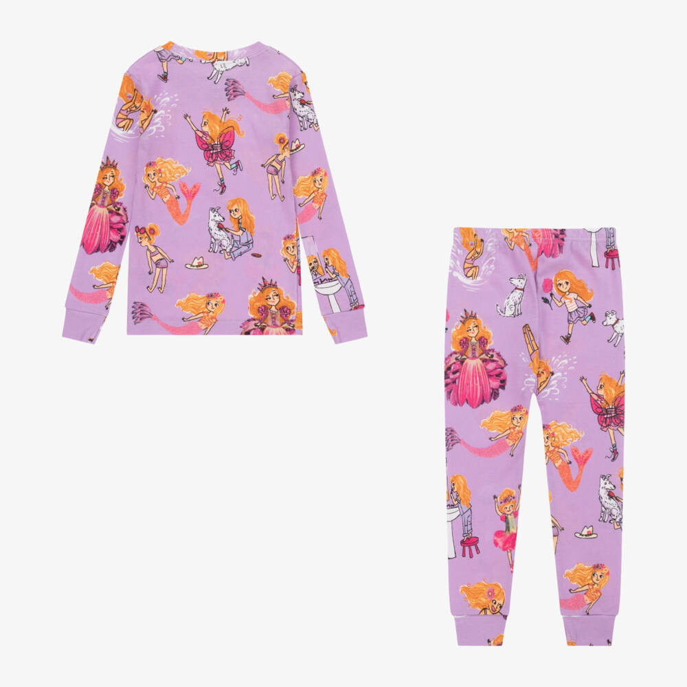Books to Bed-Purple Florabelle Cotton Pyjamas & Book Set | Childrensalon Outlet