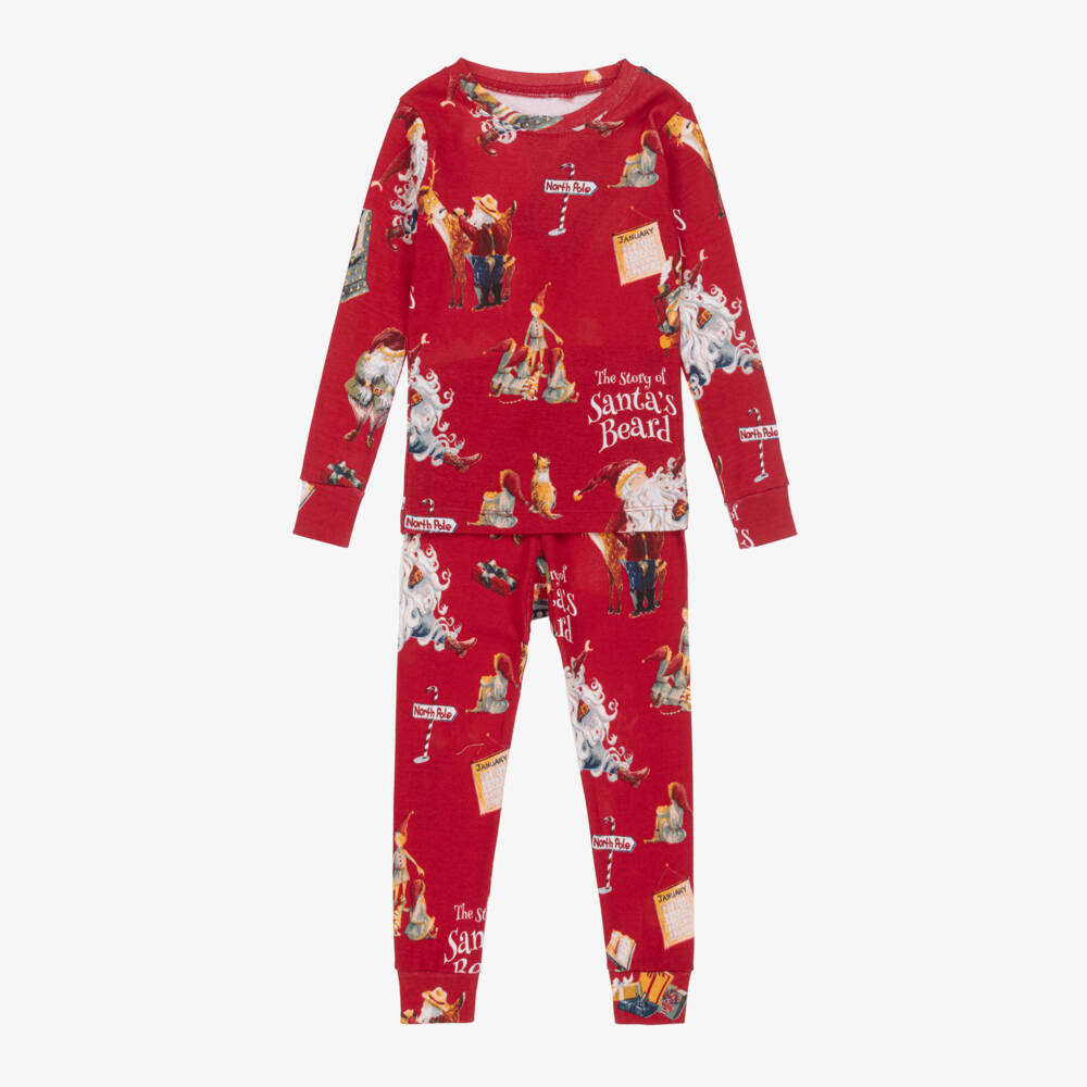 Books to Bed-طقم بيجاما حكاية سانتا الأحمر الاحتفالي | Childrensalon Outlet