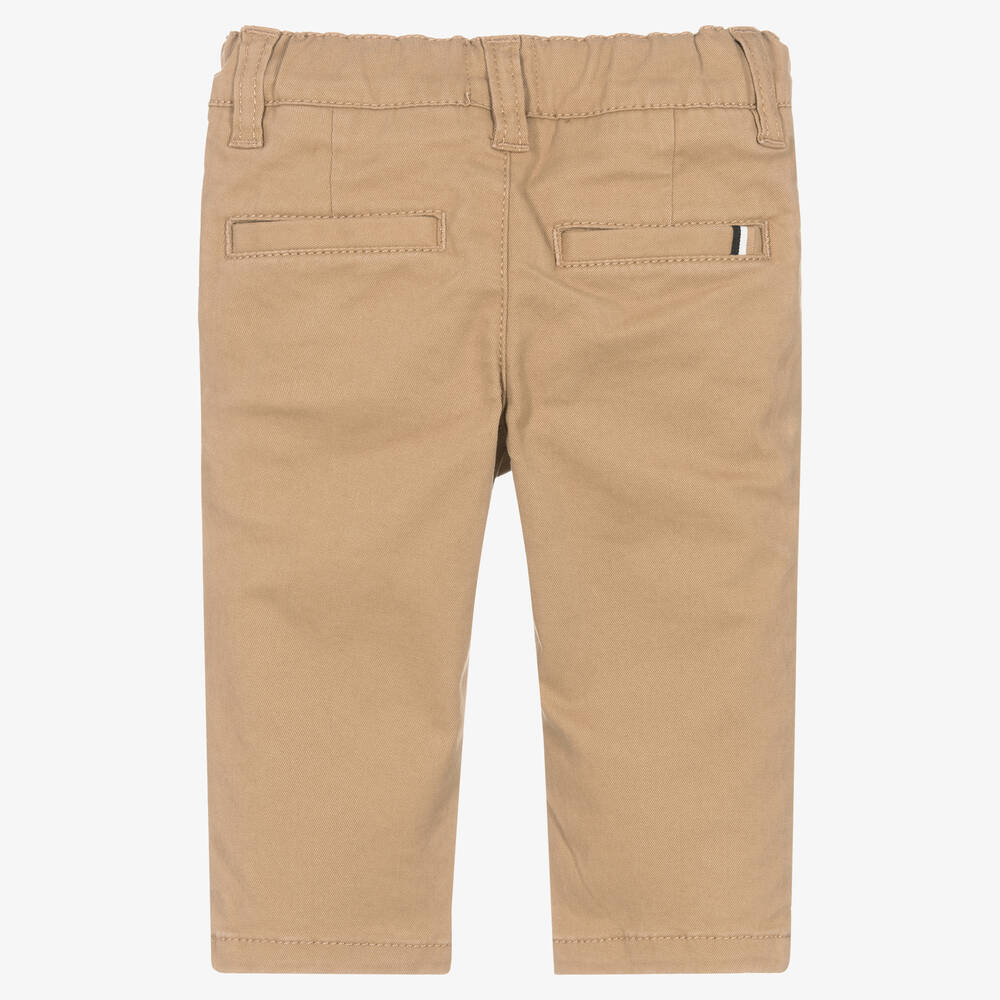 بوس-بنطلون تشنيو أطفال ولادي قطن تويل لون بيج | Childrensalon Outlet