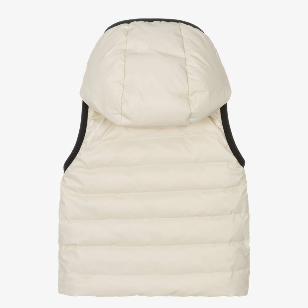 BOSS-Baby Boys Beige Down Padded Reversible Gilet | Childrensalon Outlet