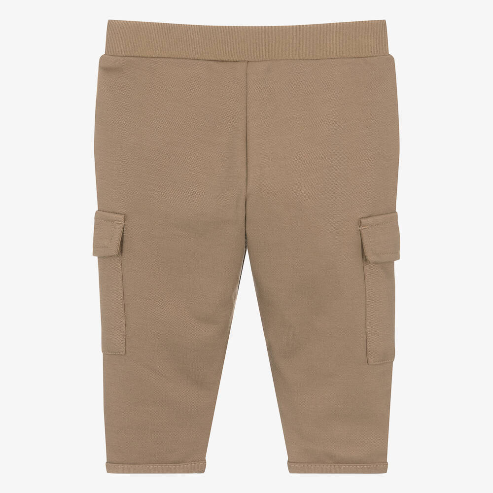 BOSS-Baby Boys Beige Viscose Cargo Trousers | Childrensalon Outlet