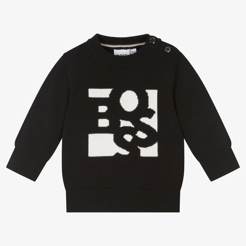BOSS - Schwarzer Pullover für Babys (J) | Childrensalon