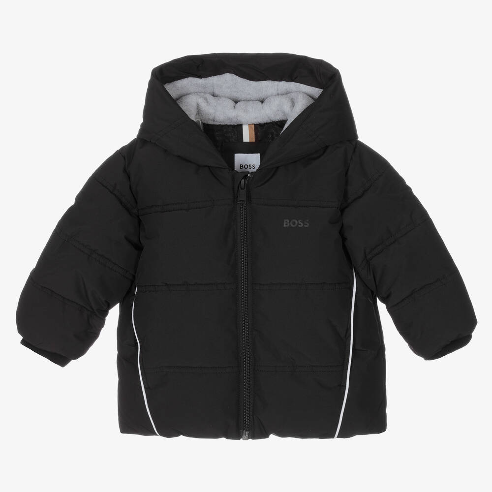 BOSS - Baby Boys Black Puffer Jacket | Childrensalon