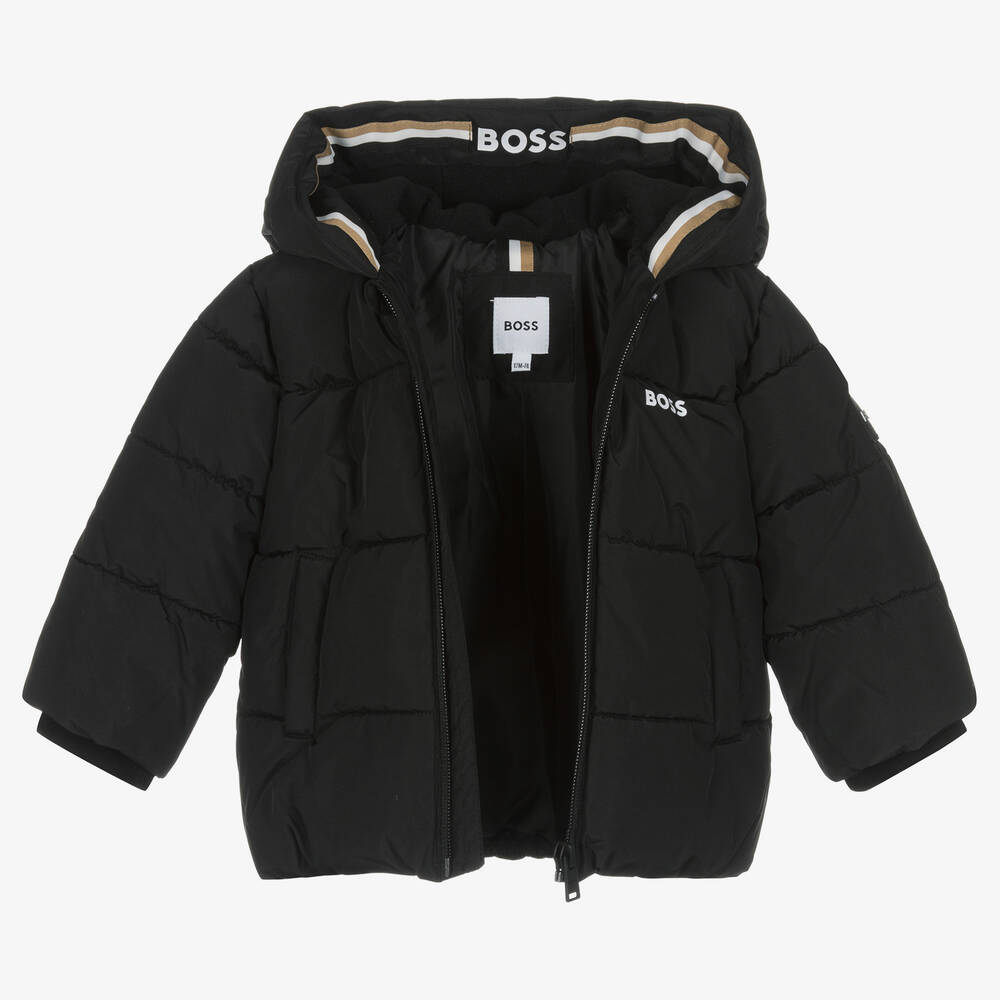 BOSS Baby Boys Black Puffer Jacket