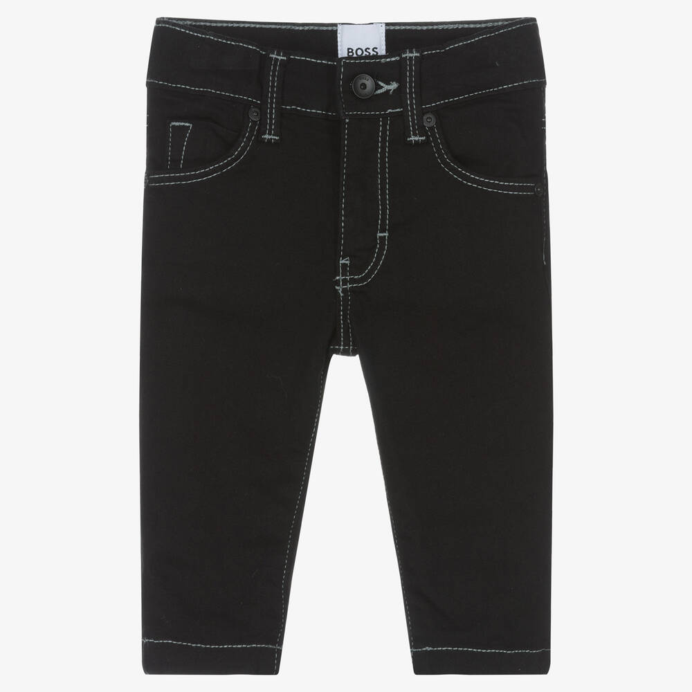 BOSS - Baby Boys Black slim Fit Denim Jeans | Childrensalon