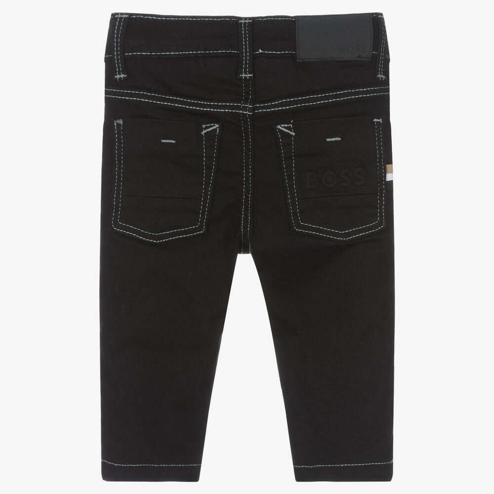 BOSS Jean slim noir en denim b b gar on