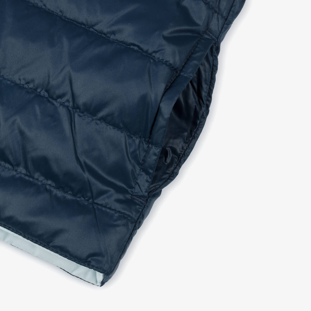 BOSS-Baby Boys Blue Down Padded Reversible Gilet | Childrensalon Outlet