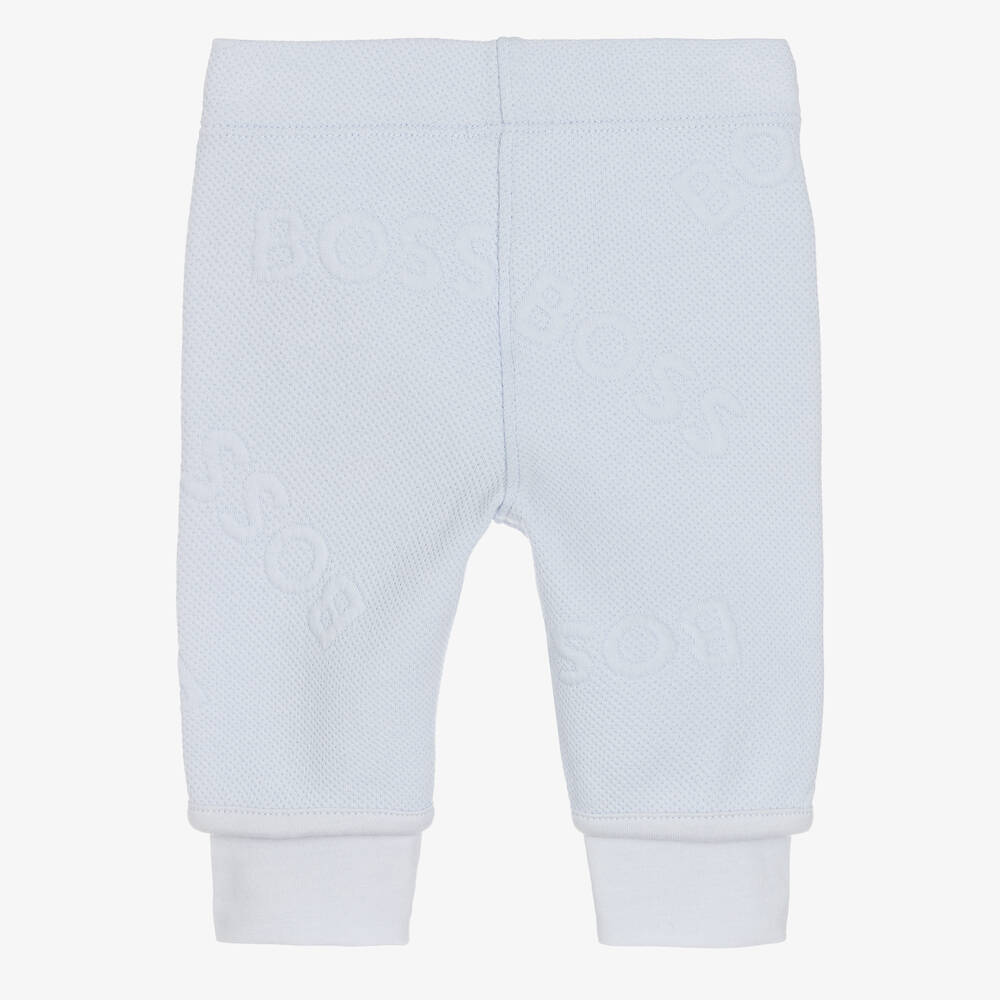 BOSS-Baby Boys Blue Logo Joggers | Childrensalon Outlet