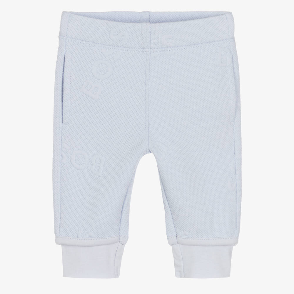 BOSS - Baby Boys Blue Logo Joggers | Childrensalon