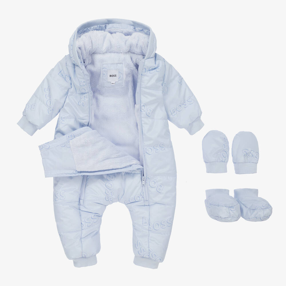 بوس-أوفرول شتوي لون أزرق للمواليد | Childrensalon Outlet