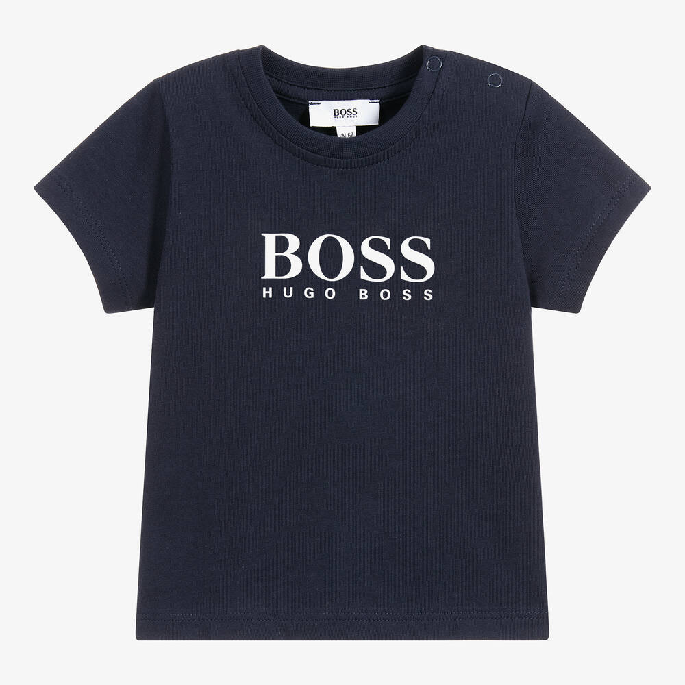 BOSS - Blaues T-Shirt für Babys (J) | Childrensalon
