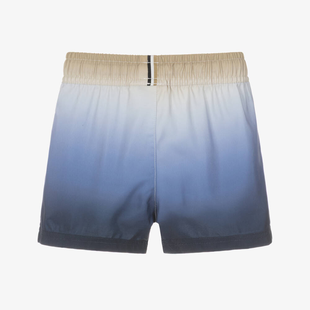 BOSS-Baby Boys Blue Ombré Swim Shorts | Childrensalon Outlet