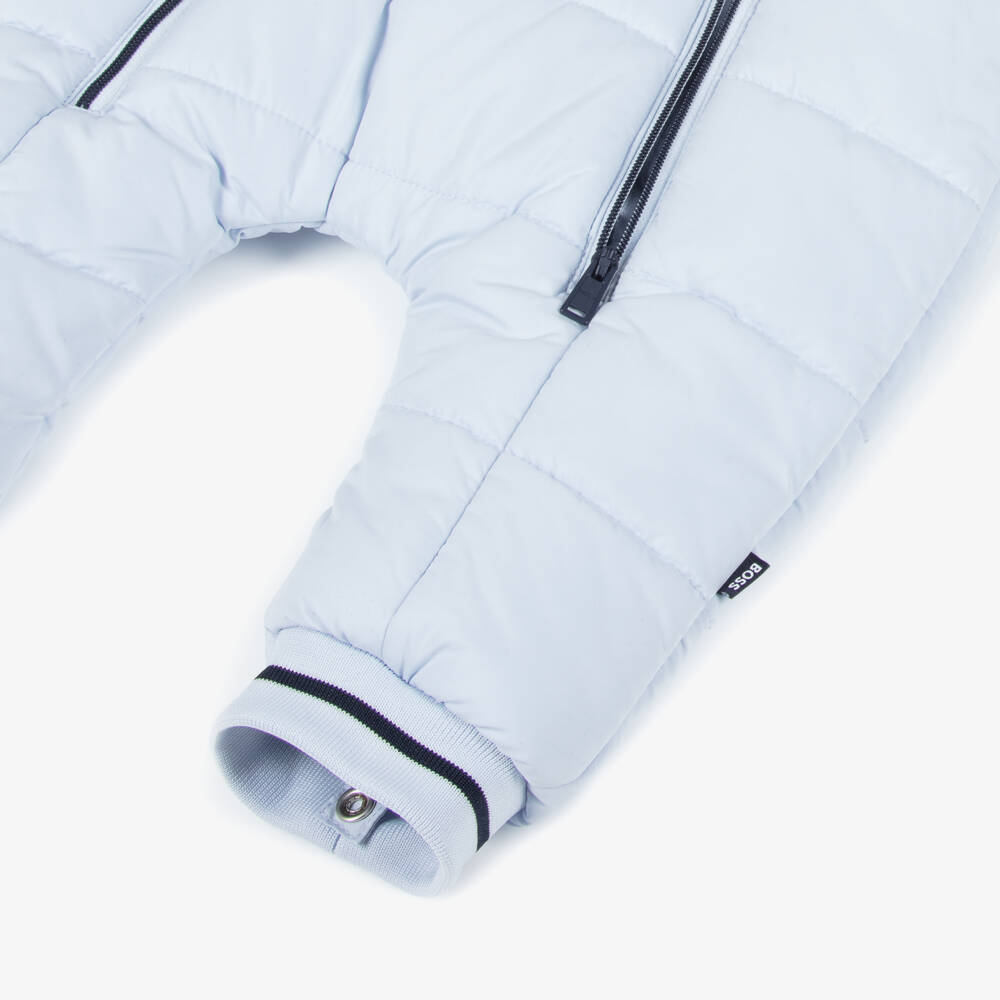 BOSS-Baby Boys Blue Snowsuit with Mittens & Booties | Childrensalon Outlet