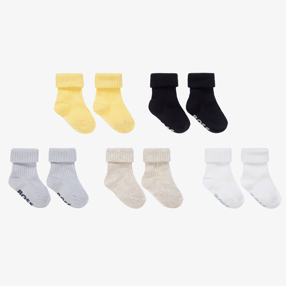 BOSS - Chaussettes en coton bébé (x 5) | Childrensalon