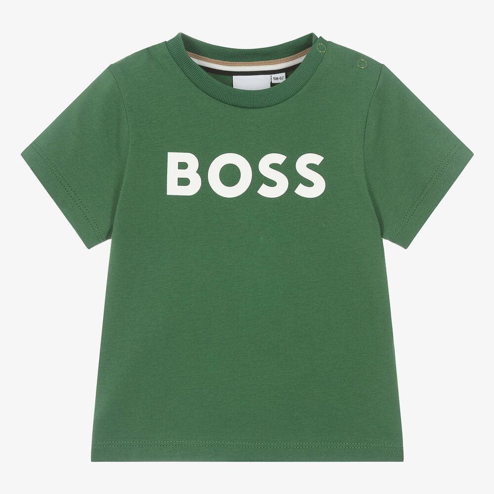 Baby Boys Green Cotton T Shirt