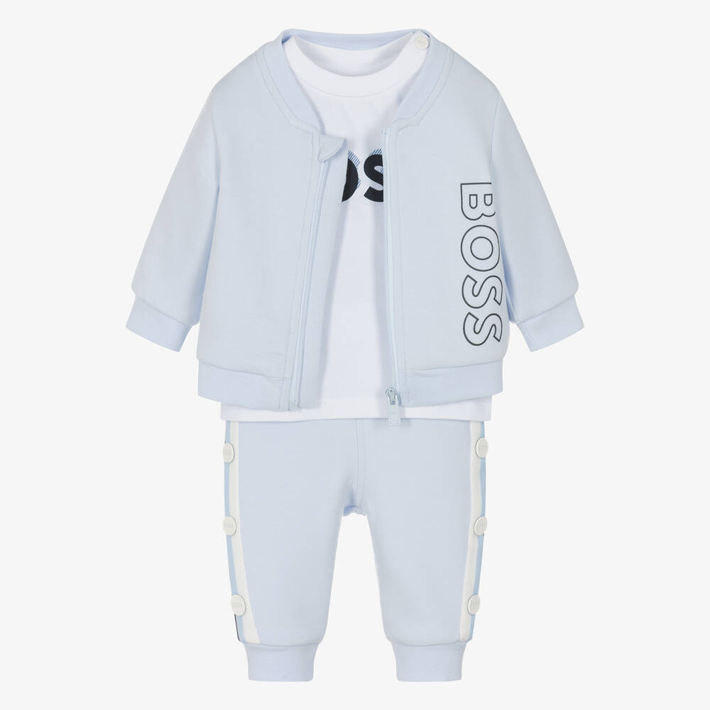 Baby Boys Light Blue Tracksuit Set