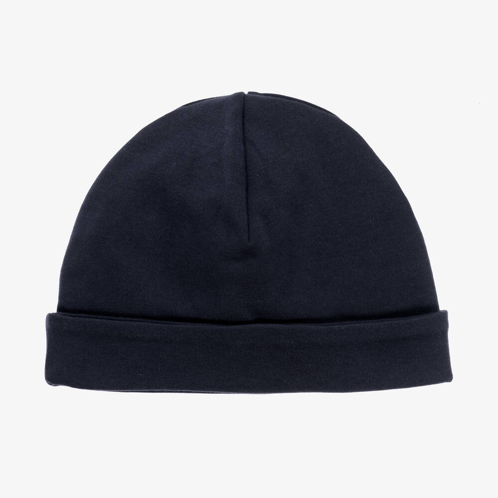 BOSS-Baby Boys Navy Blue Cotton Hat | Childrensalon Outlet