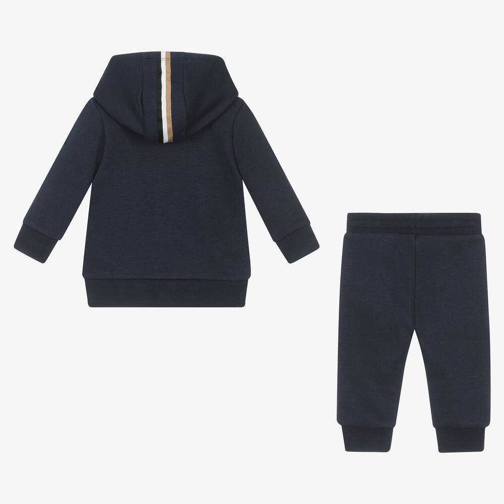 بوس-بدلة رياضية أطفال ولادي قطن جيرسي لون كحلي | Childrensalon Outlet