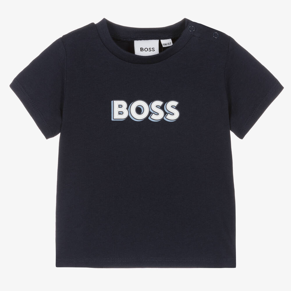 Navy boss t shirt sales