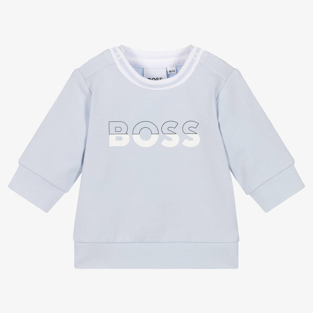BOSS - Baby Boys Organic Cotton Sweatshirt | Childrensalon