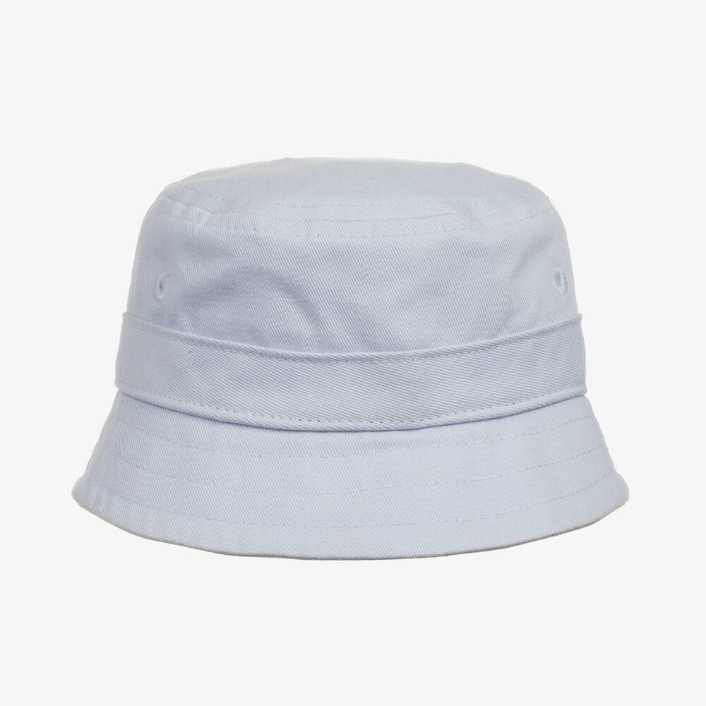 BOSS-Baby Boys Pale Blue Cotton Bucket Hat | Childrensalon Outlet