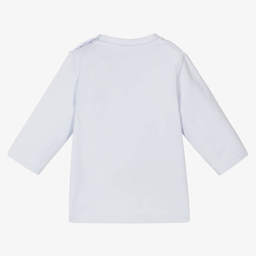 بوس-توب أطفال ولادي قطن جيرسي لون أزرق باهت | Childrensalon Outlet