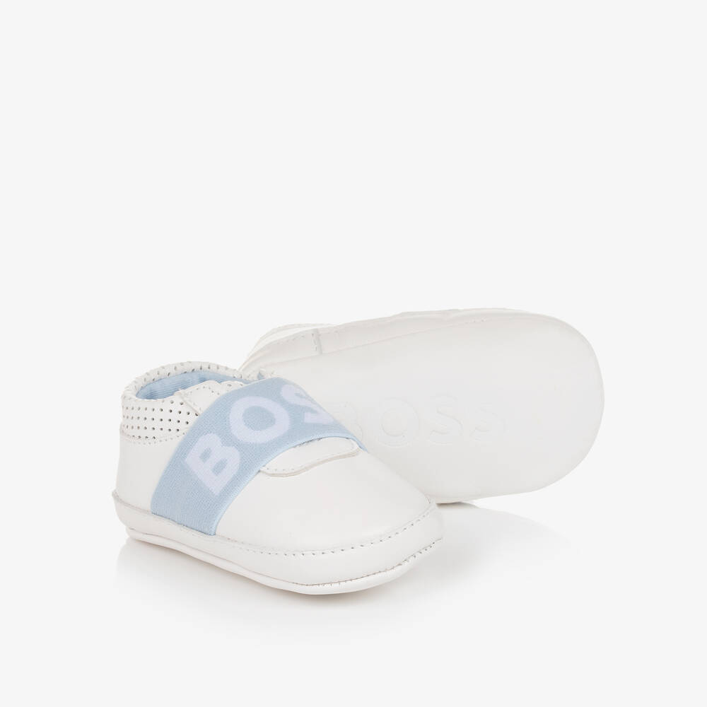 White leather baby walking shoes outlet
