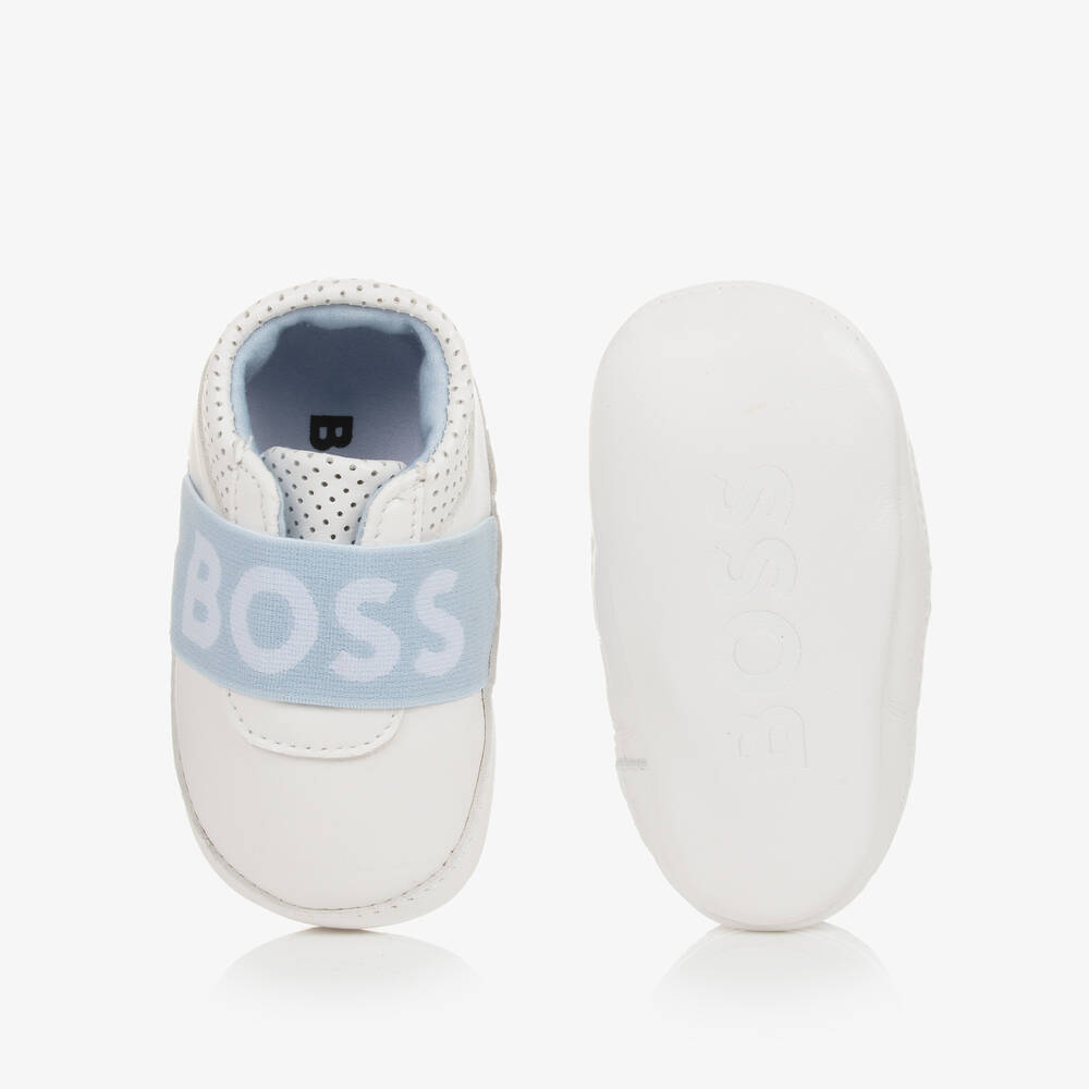 White leather walking shoes for babies online