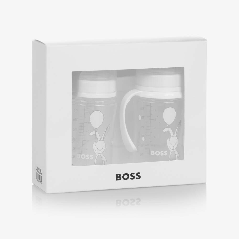BOSS-Белые детские бутылочки (2шт.) | Childrensalon Outlet