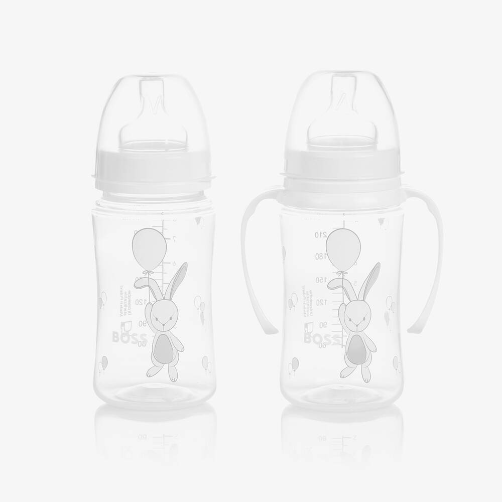 BOSS - Baby White Bottles (2 Pack) | Childrensalon