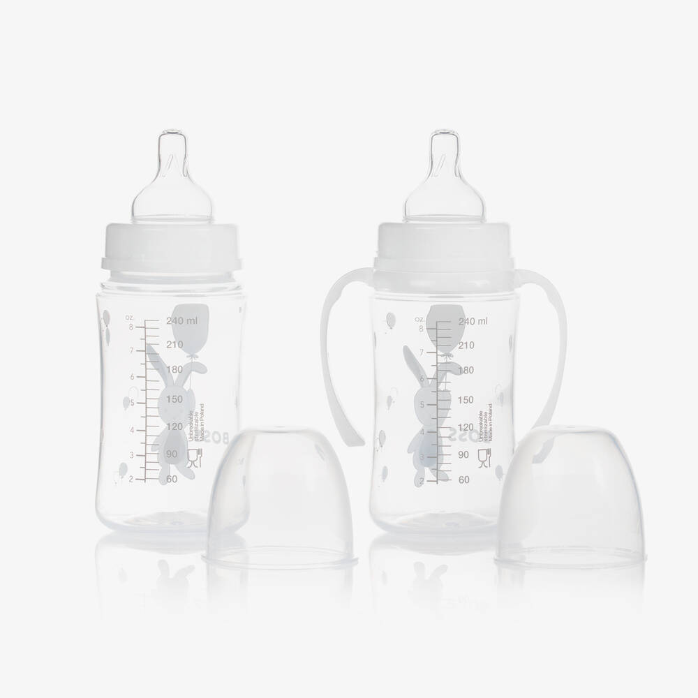 BOSS-Белые детские бутылочки (2шт.) | Childrensalon Outlet