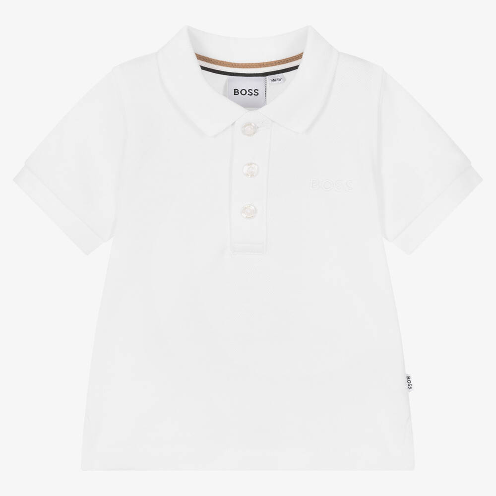 BOSS - Polo blanc Bébé | Childrensalon