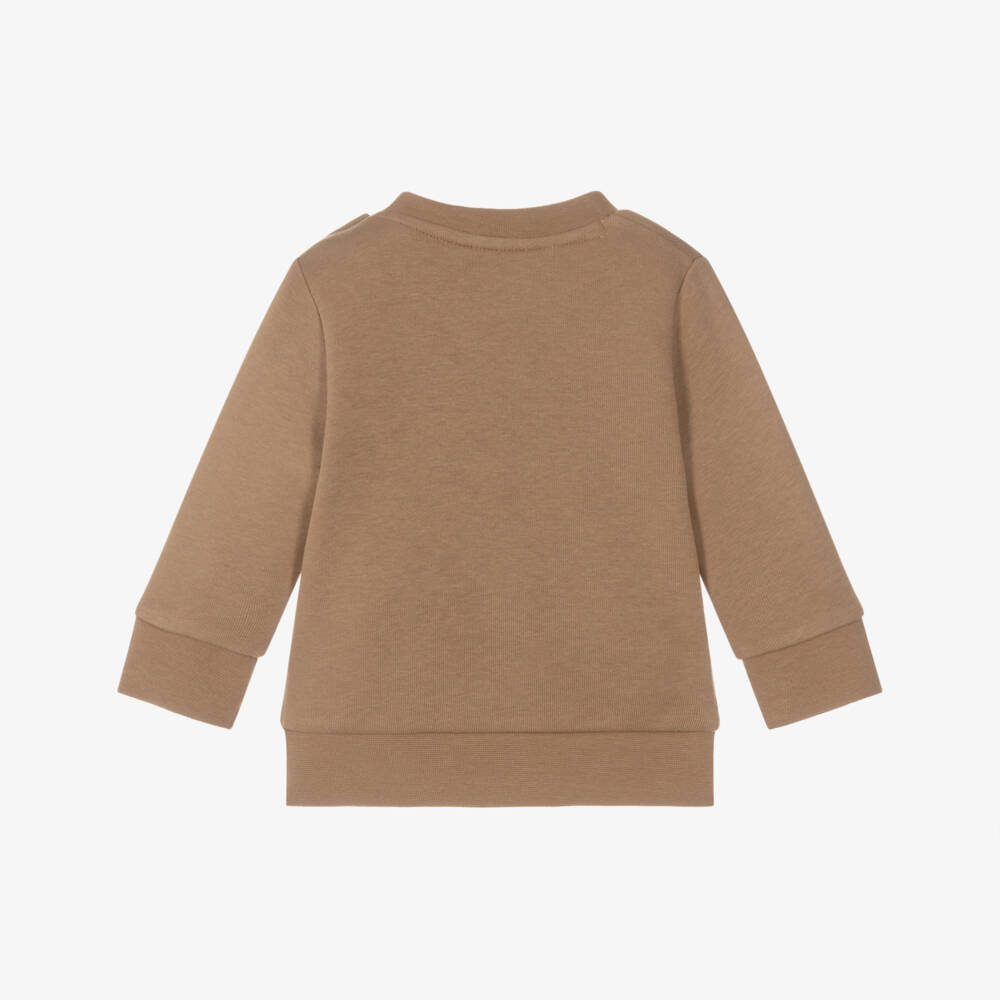 BOSS-Beige Logo Sweatshirt | Childrensalon Outlet