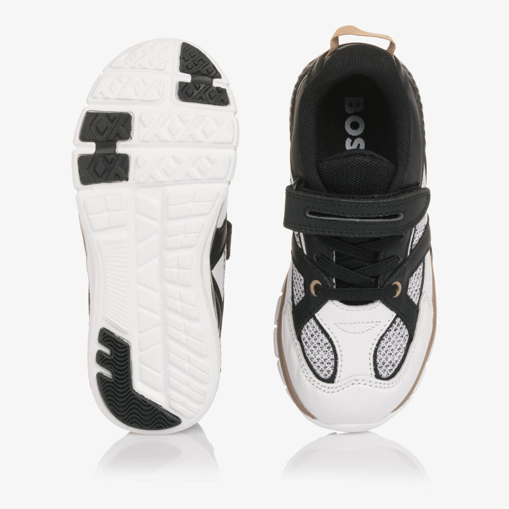 BOSS-Black And White Trainers | Childrensalon Outlet