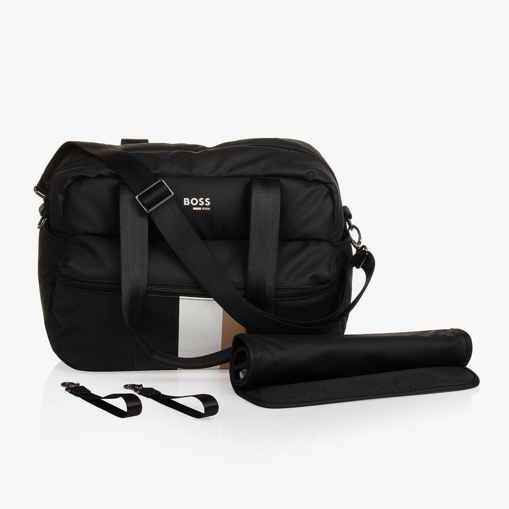 BOSS-Black Coated Baby Changing Bag (52cm) | Childrensalon Outlet
