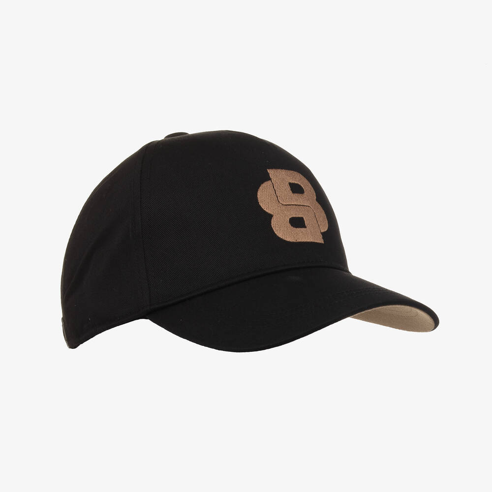 BOSS-Черная бейсболка с двойной буквой B | Childrensalon Outlet