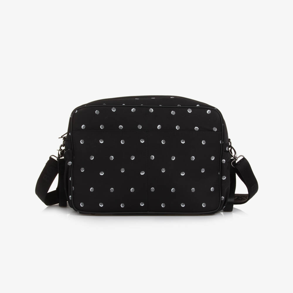 BOSS-Black Double B Monogram Logo Print Changing Bag (38cm) | Childrensalon Outlet