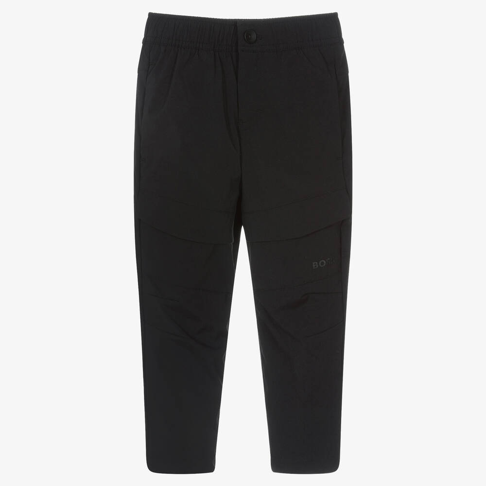 BOSS - Black Logo Front Pocket Joggers | Childrensalon